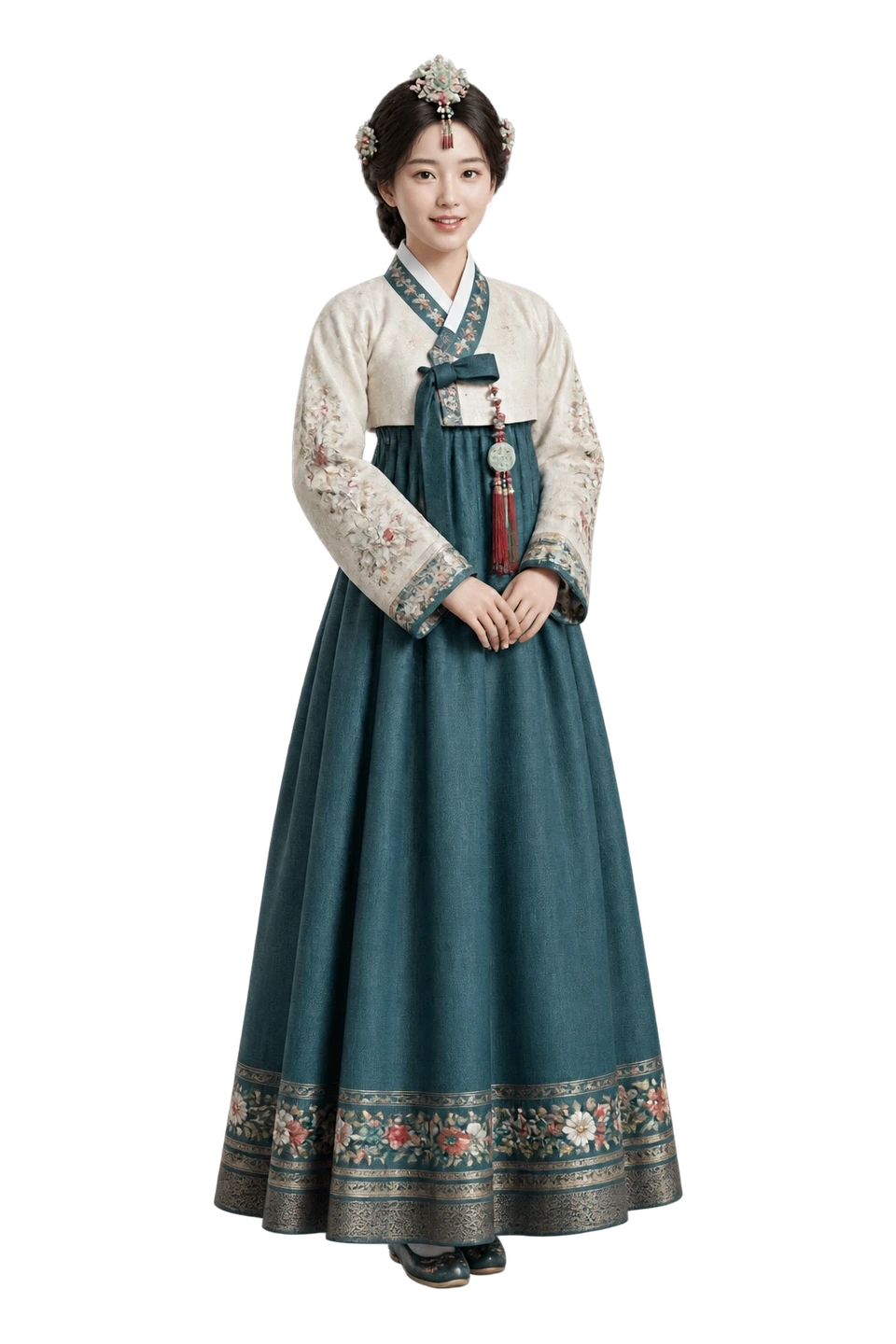 朝鲜族成年女性服饰 AI 3D 艺术示意