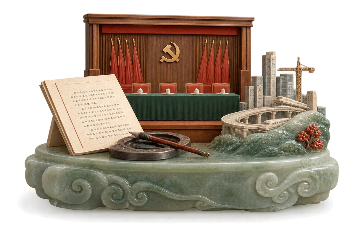 改革开放新时期 · AI 3D 历史主题示意