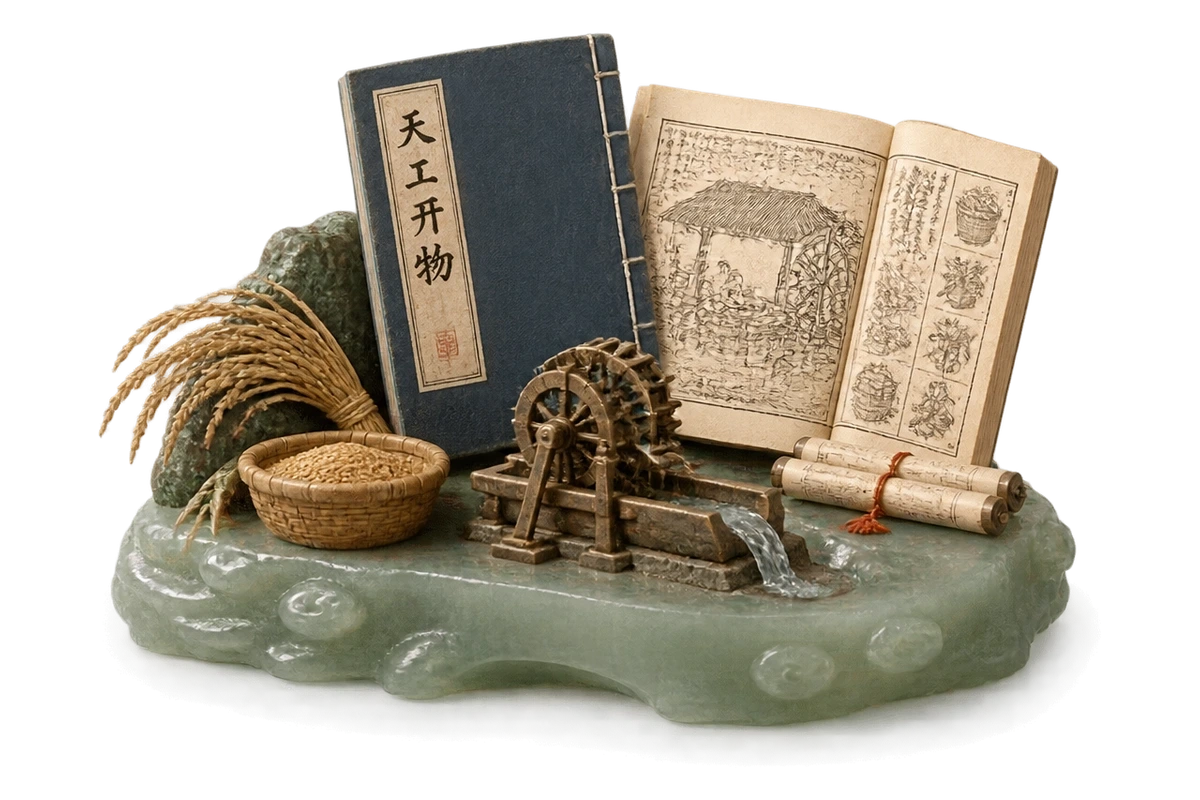 《天工开物》刊行 · AI 3D 历史主题示意