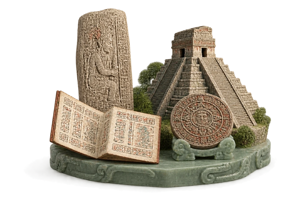 玛雅古典期 · AI 3D 历史主题示意